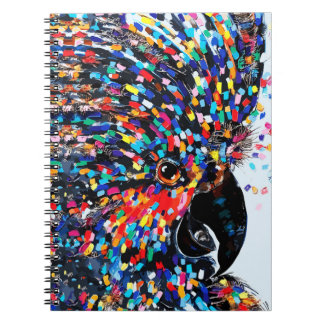 Carnet Œuvre d'art murale d'oiseau tropical vibrant dans