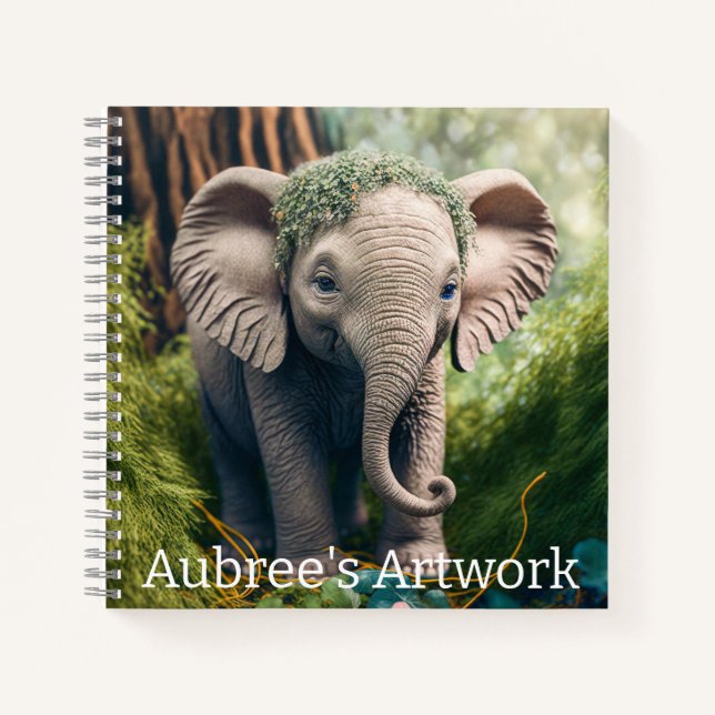 Carnet Oeuvre d'éléphant (Devant)