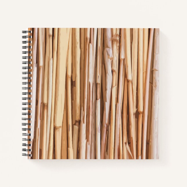 Carnet Oeuvre simple en bambou séché | Ordinateur portabl (Devant)