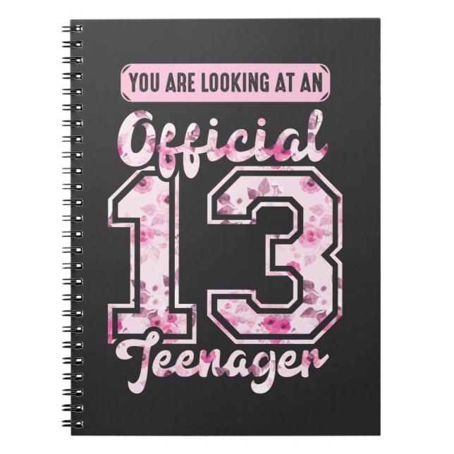 Carnet Officiel 13 Adolescent 13e anniversaire 13 ans (Devant)