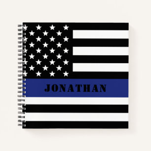 Carnet Officier De Police De Ligne Bleue Mince Départemen