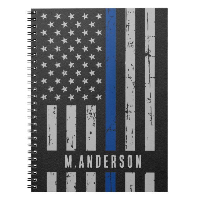 Carnet Officier de police de ligne mince (Devant)