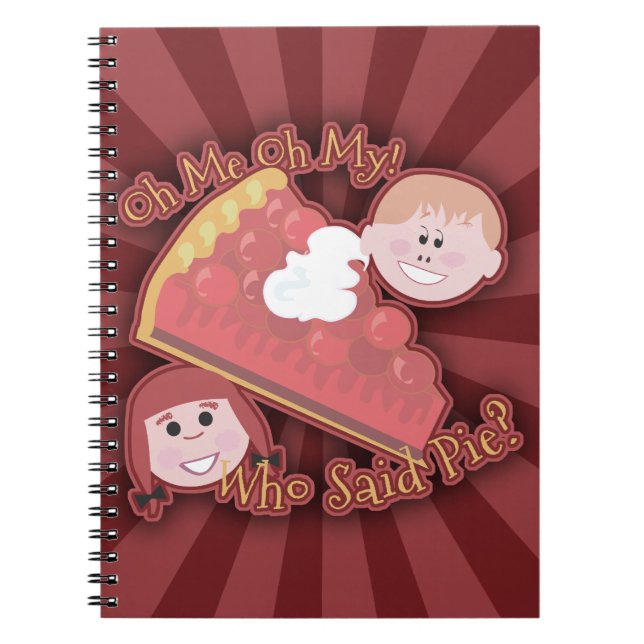 Carnet Oh My Pie Kitsch Dessin Slogan Fun (Devant)