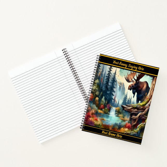 Carnet Oie à une cascade vibrante (Intérieur)