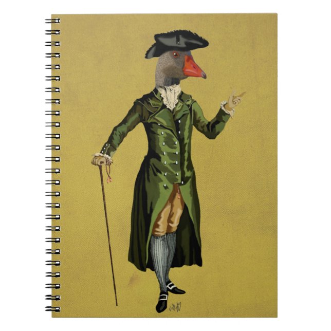 Carnet Oie en Green Regency Manteau 3 (Devant)