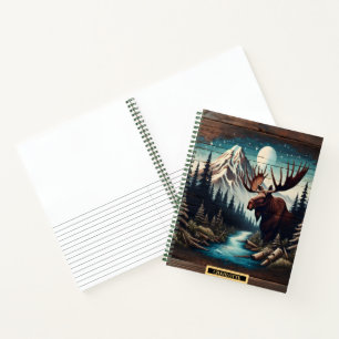 Carnet Oie lune au bord d'une rivière calme