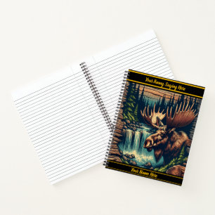 Carnet Oie par un ruisseau forestier calme