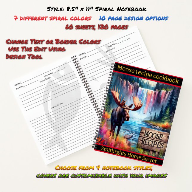 Carnet Oie par une cascade vibrante et un lac (Créateur téléchargé)