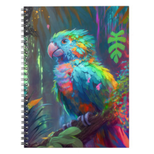 Carnet Oiseau de perroquet Portrait animal Peinture Faune
