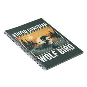 Carnet Oiseau loup canadien stupide Animal sarcastique 