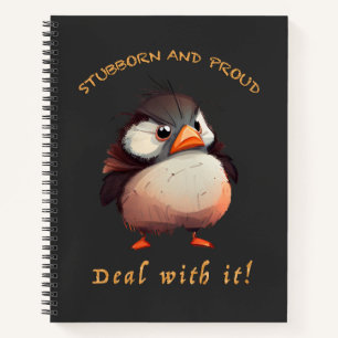 Carnet Oiseau Têtu Devoir Avec Il Mignonne adorable Drôle
