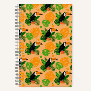 Carnet Oiseau tropical Toucan Motif sans couture