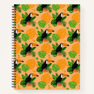 Carnet Oiseau tropical Toucan Motif sans couture