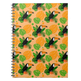Carnet Oiseau tropical Toucan Motif sans couture