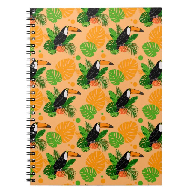 Carnet Oiseau tropical Toucan Motif sans couture (Devant)