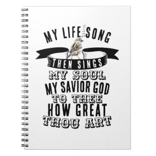 Carnet Oiseaux chantant Comme Tu Es Grand Hymn Christian