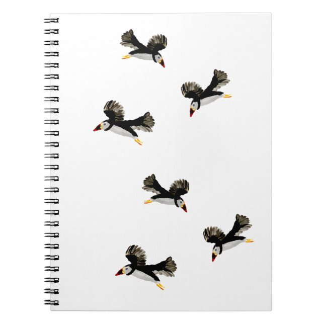 Carnet Oiseaux côtiers Puffins Volants (Devant)