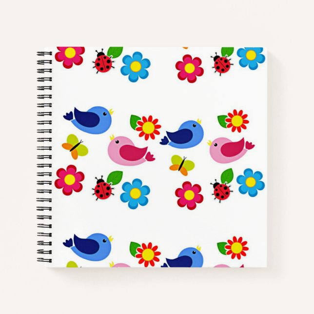 Carnet Oiseaux et fleurs printemps (Devant)