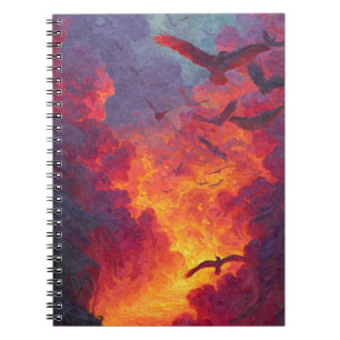 Carnet Oiseaux flamboyants Sunset Sky Art