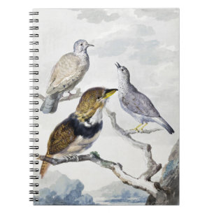 Carnet Oiseaux sur une branche dans un ton neutre élégant