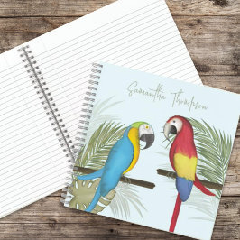 Carnet Oiseaux tropicaux colorés Personnalisés