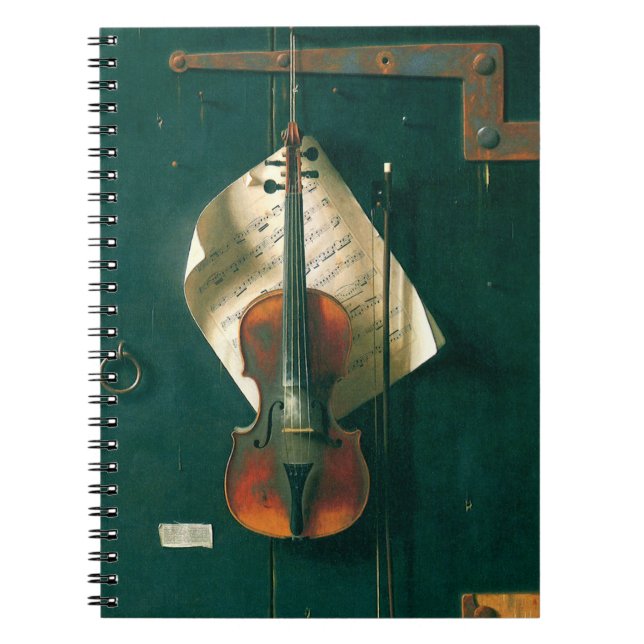 Carnet Old Violon Still Life par William Michael Harnett (Devant)