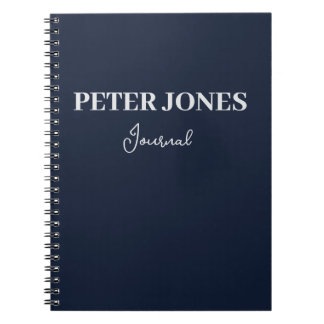 Carnet Ombre foncée de bleu Personnalisé