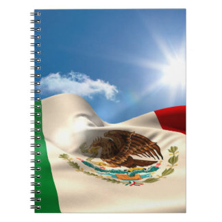 Carnet Ondulation de drapeau du Mexique produite par