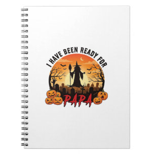 Carnet Ont été prêts Papa Halloween Sorcière Citrouilles