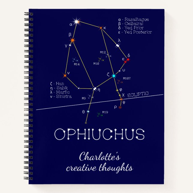 Carnet Ophiuchus de constellation zodiaque (Devant)