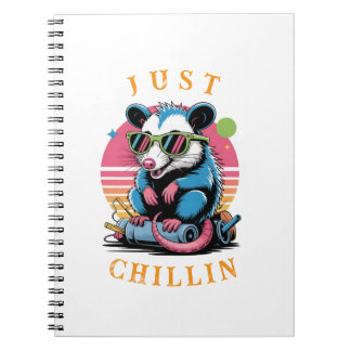 Carnet Opossum Synthwave Rétro
