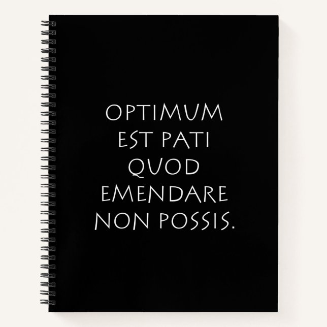 Carnet Optimum est kinsella quod emendare non possible (Devant)