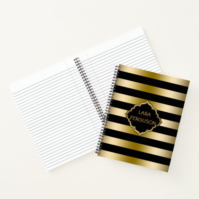 Carnet Or Métallurgique Et Bande Noire (Intérieur)