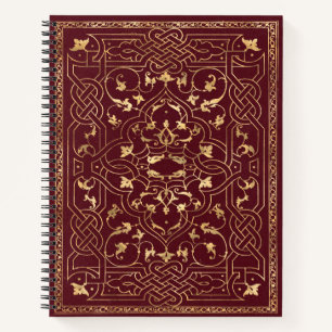 Carnet Or rouge Vintage or orange