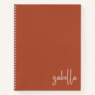 Carnet Orange Brûlé Poussiéreux Personnalisé