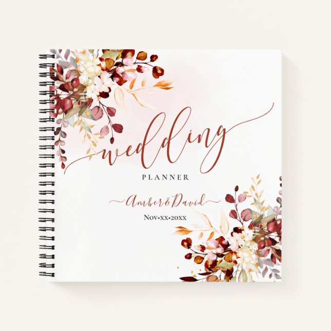 CARNET ORANGE DE POUSSIÈRE EN COULEUR D'EAU CHUTE MARIAGE (Devant)