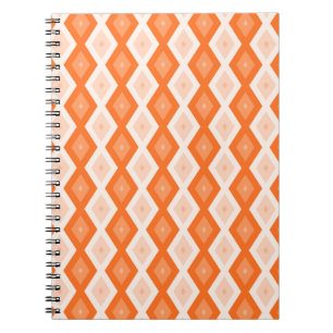 Carnet Orange diamond pattern