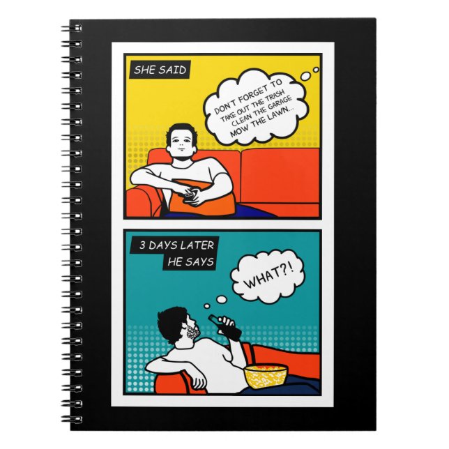 Carnet orange jaune bleu miel Do Rugged Geek Comics (Devant)