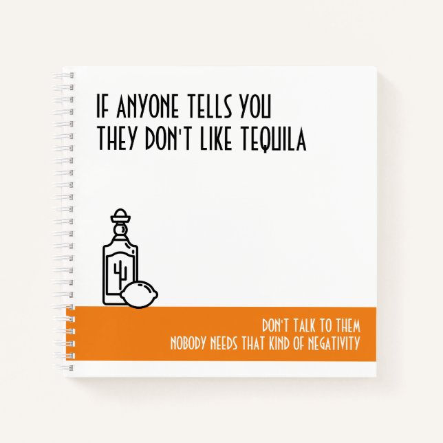 Carnet Orange standard de Tequila Lover (Devant)