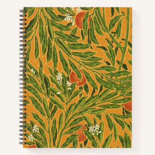 Carnet Orange Tree Vintage Wallpaper Pattern Art Nouveau