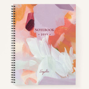 Carnet Orange & Violet   Art Abstrait Moderne Personnalis