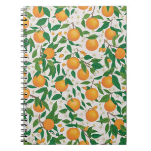 Carnet Oranges d'été Agrumes Fruit Motif floral