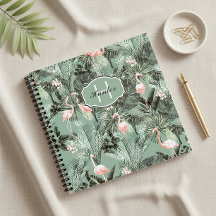 Carnet Orchidée Flamant Motif Tropical Sage ID868
