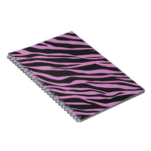 Carnet Orchidée rose Zèbre rayé