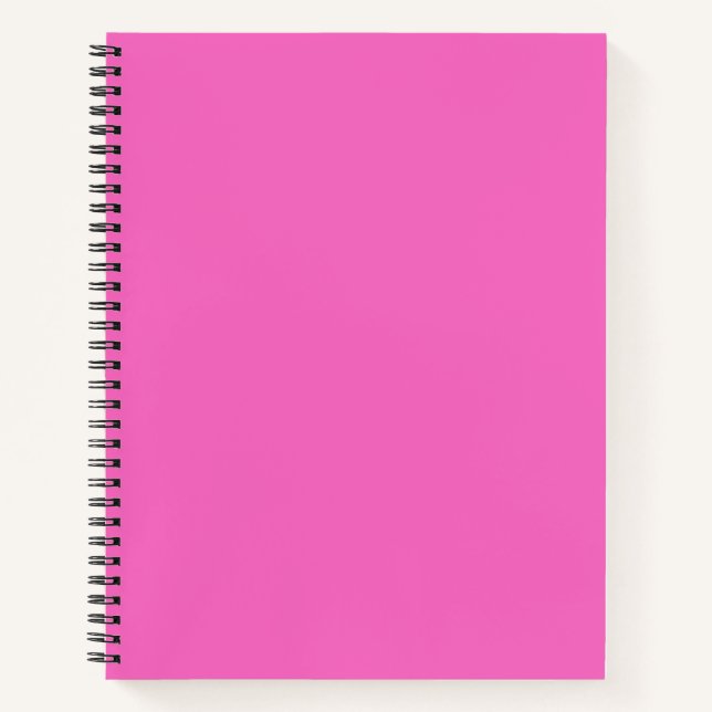 Carnet Orchidée uni couleur solide rose vif (Devant)