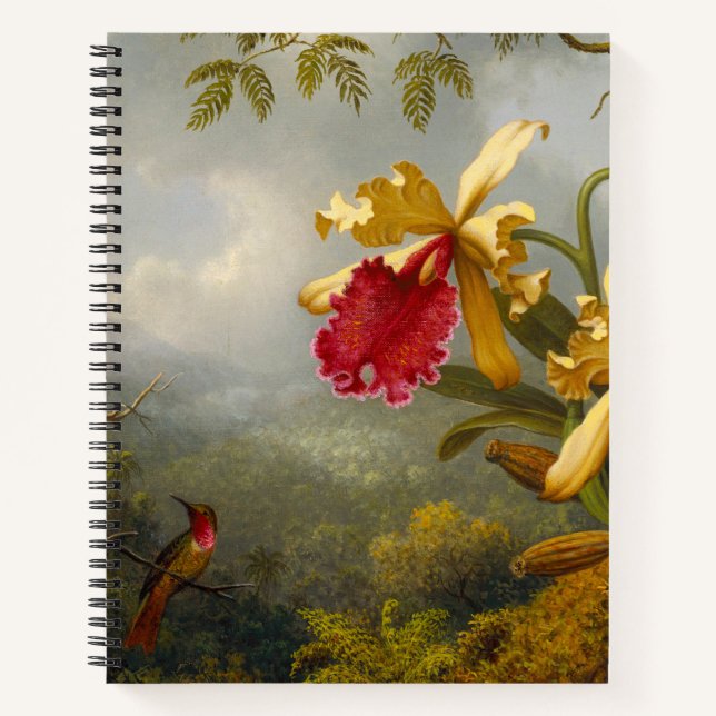 Carnet Orchidées et colibri Heade (Devant)
