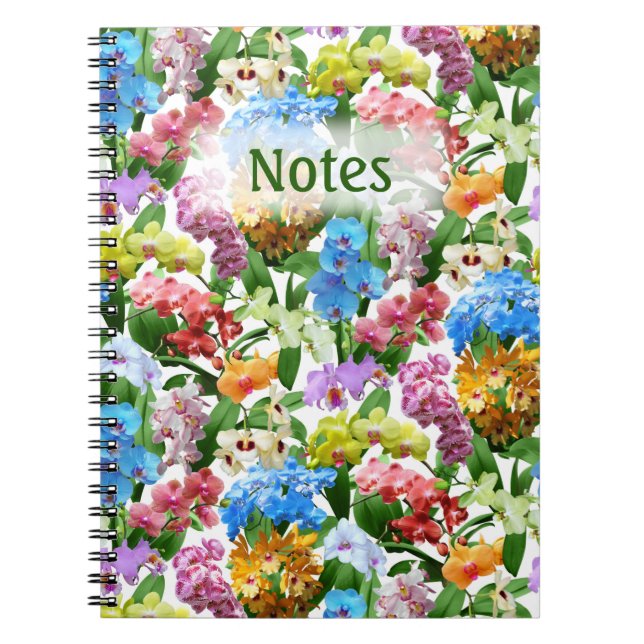 Carnet Orchidées motifs floraux (Devant)