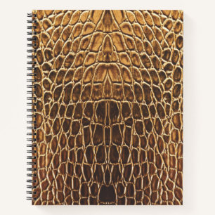 Carnet Ordinateur portable à spirale Brown Alligator lé