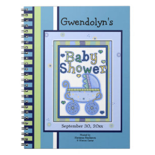 Carnet Ordinateur portable Blue Green Buggy Baby shower