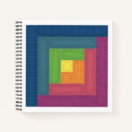 Carnet Ordinateur portable Cabine Quilt Carré